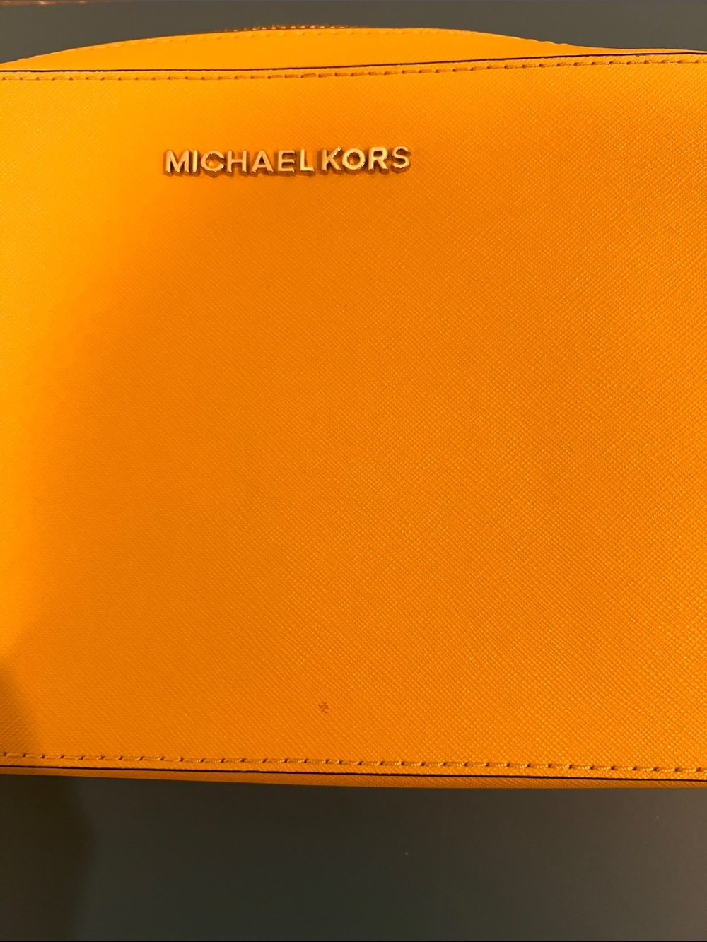 Michael Kors Yellow Saffiano Leather Crossbody Bag - Picture 5 of 6